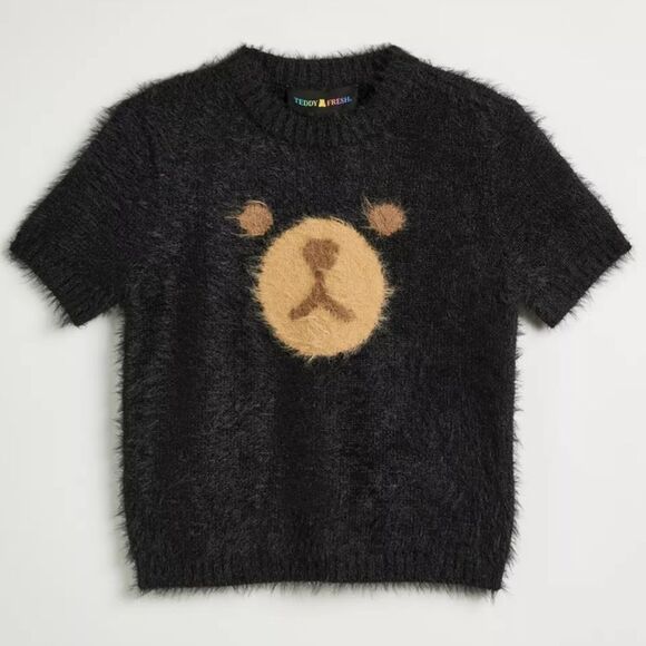 Teddy Fresh x Urban Outfitters Fluffy Bear Short Sleeve Sweater - Picture 2 of 8